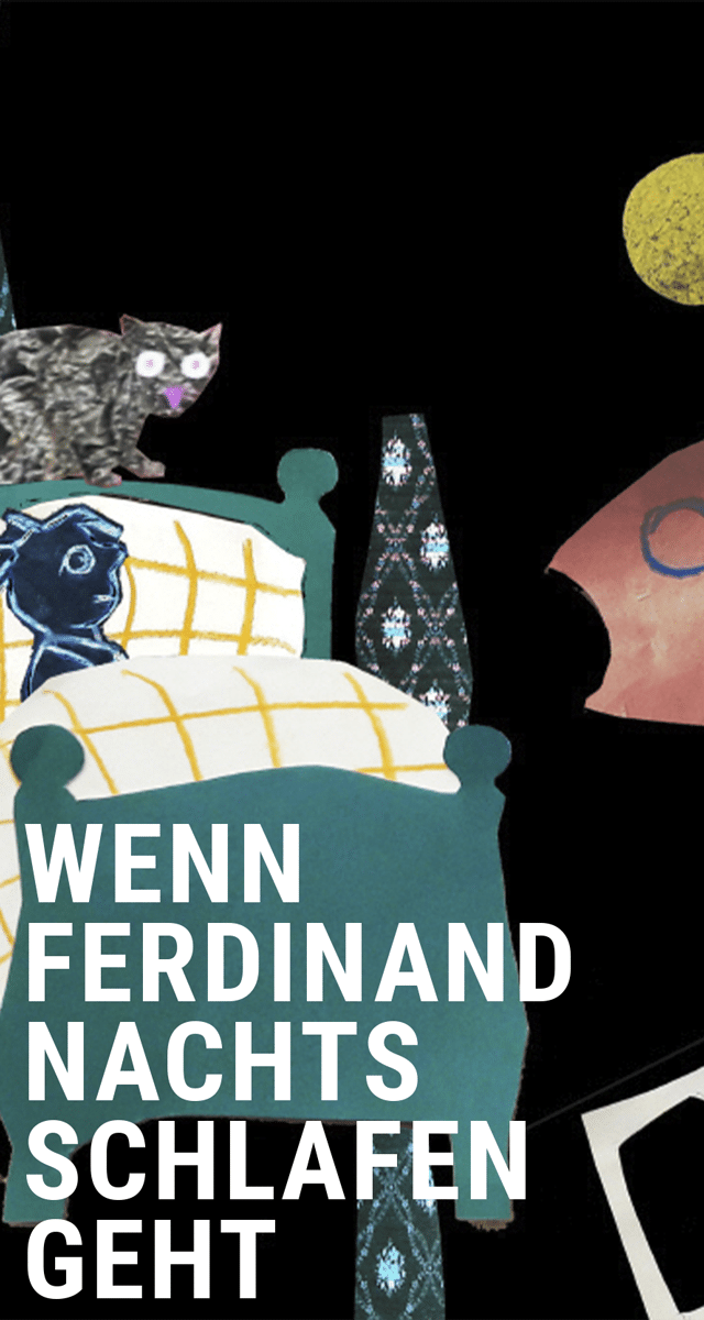 Collage mit Jungen im Bett